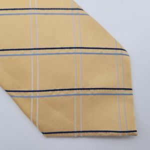 Izod Men's Yellow Striped Silk Tie